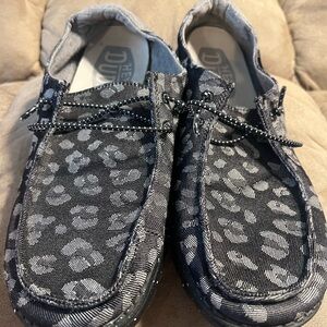 Hey Dude Gray Leopard Print Shoes